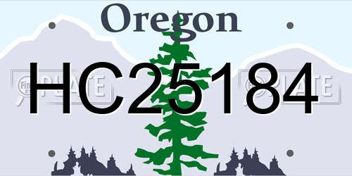 HC25184 Oregon License Plate