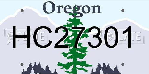 HC27301 Oregon License Plate