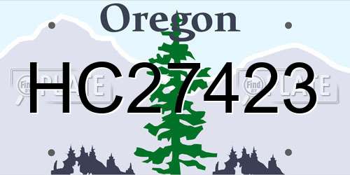 HC27423 Oregon License Plate