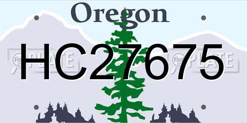 HC27675 Oregon License Plate