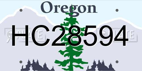 HC28594 Oregon License Plate