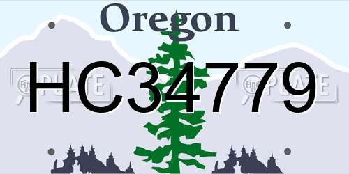 HC34779 Oregon License Plate