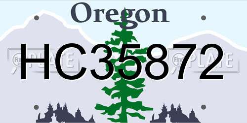 HC35872 Oregon License Plate