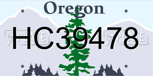 HC39478 Oregon License Plate