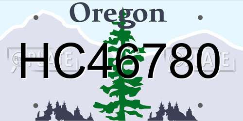 HC46780 Oregon License Plate