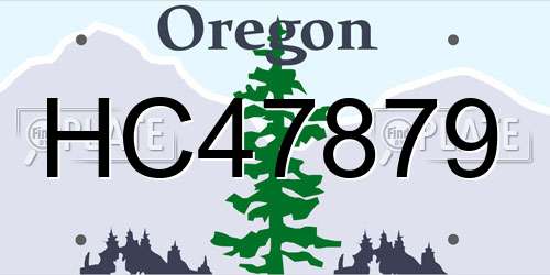 HC47879 Oregon License Plate