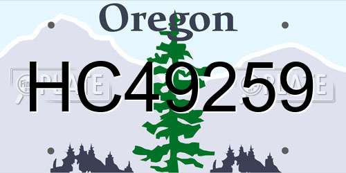 HC49259 Oregon License Plate