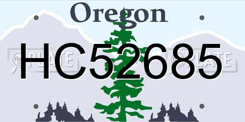 HC52685 Oregon License Plate