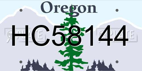 HC58144 Oregon License Plate