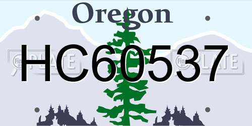 HC60537 Oregon License Plate