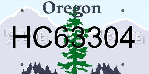 HC63304 Oregon License Plate