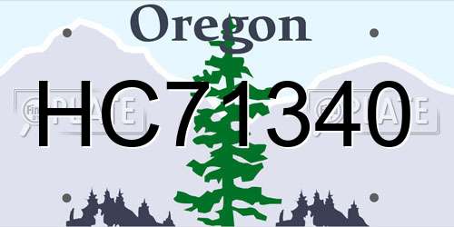 HC71340 Oregon License Plate