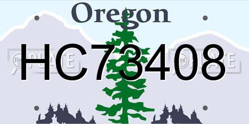 HC73408 Oregon License Plate