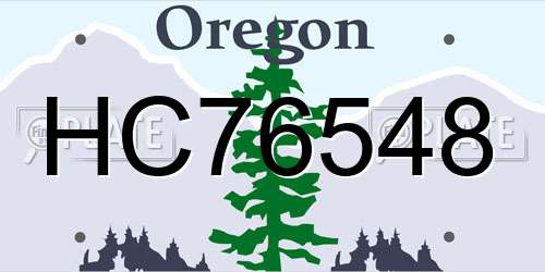 HC76548 Oregon License Plate