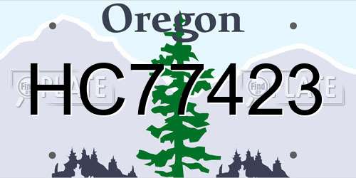 HC77423 Oregon License Plate