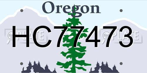 HC77473 Oregon License Plate