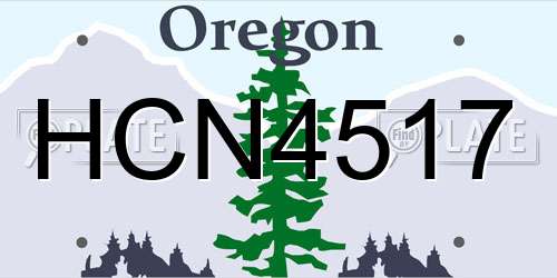 HCN4517 Oregon License Plate