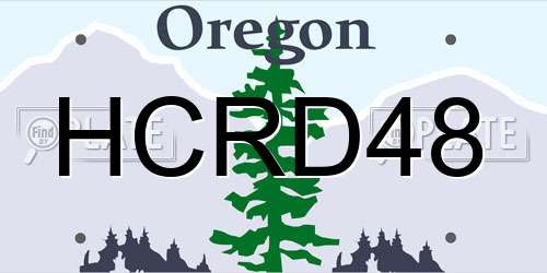 HCRD48 Oregon License Plate