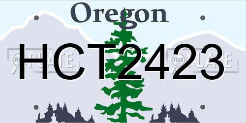 HCT2423 Oregon License Plate