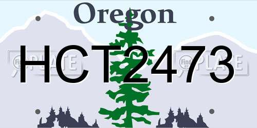 HCT2473 Oregon License Plate