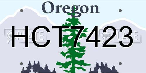 HCT7423 Oregon License Plate
