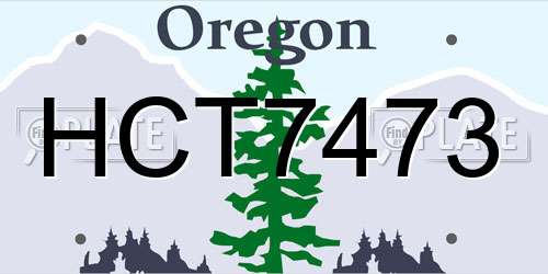 HCT7473 Oregon License Plate