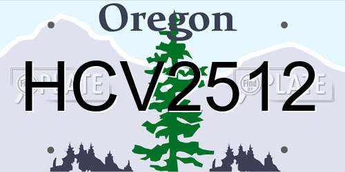 HCV2512 Oregon License Plate