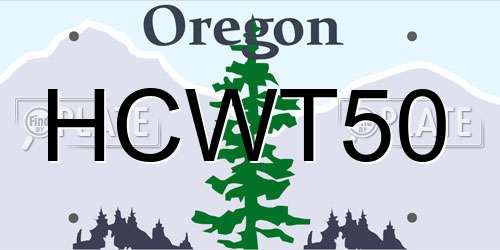 HCWT50 Oregon License Plate