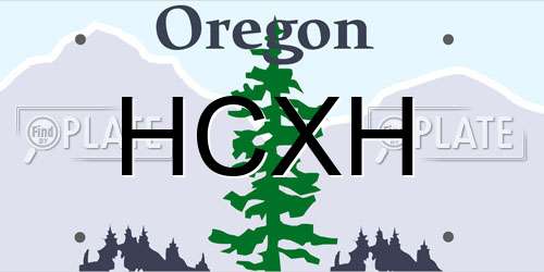 HCXH Oregon License Plate