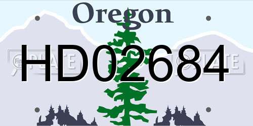 HD02684 Oregon License Plate