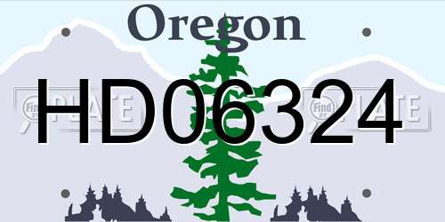 HD06324 Oregon License Plate