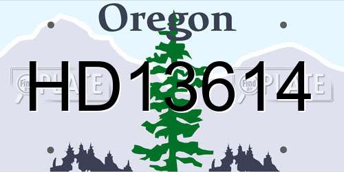 HD13614 Oregon License Plate