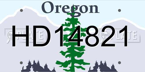 HD14821 Oregon License Plate