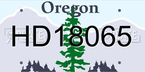 HD18065 Oregon License Plate