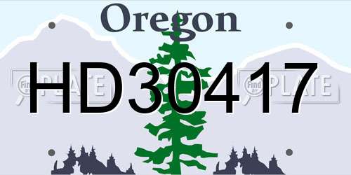 HD30417 Oregon License Plate