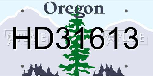 HD31613 Oregon License Plate