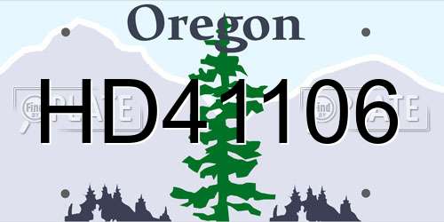 HD41106 Oregon License Plate