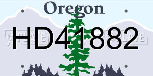 HD41882 Oregon License Plate