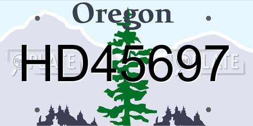 HD45697 Oregon License Plate