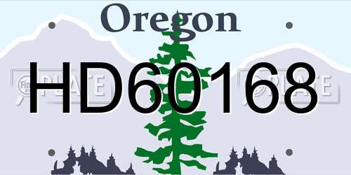 HD60168 Oregon License Plate