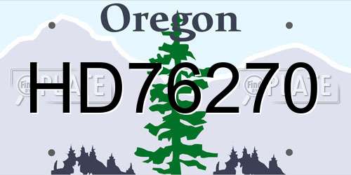 HD76270 Oregon License Plate