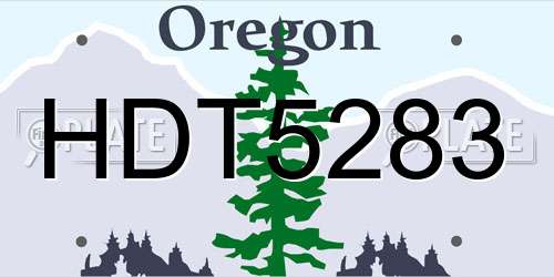 HDT5283 Oregon License Plate