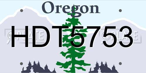 HDT5753 Oregon License Plate