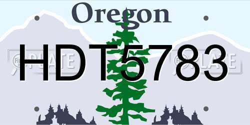 HDT5783 Oregon License Plate