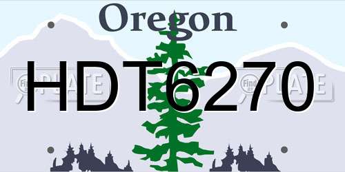 HDT6270 Oregon License Plate