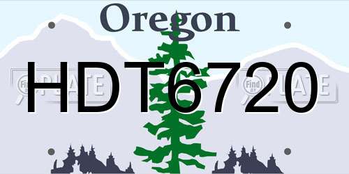 HDT6720 Oregon License Plate