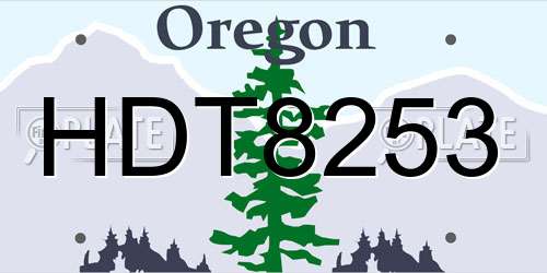 HDT8253 Oregon License Plate