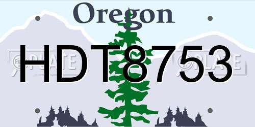HDT8753 Oregon License Plate