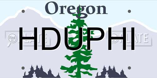 HDUPHI Oregon License Plate