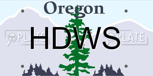 HDWS Oregon License Plate